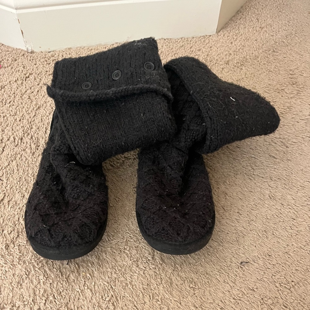 Black UGG sweater boots, size 8.5